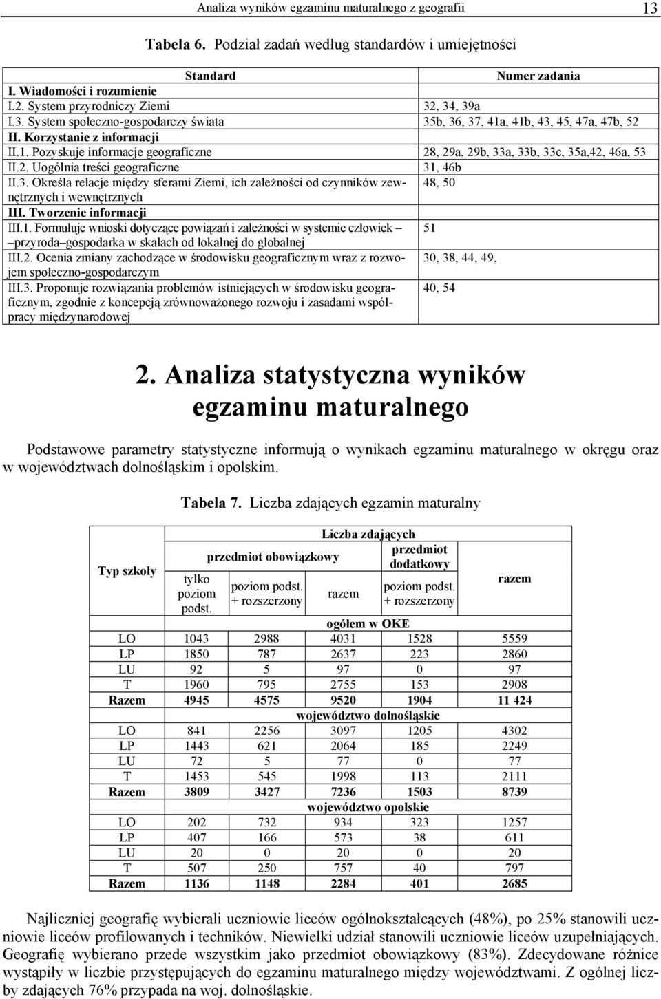 2. Uogólnia treści geograficzne 31, 46b II.3. Określa relacje między sferami Ziemi, ich zależności od czynników zewnętrznych i wewnętrznych 48, 50 III. Tworzenie informacji III.1. Formułuje wnioski dotyczące powiązań i zależności w systemie człowiek 51 przyroda gospodarka w skalach od lokalnej do globalnej III.