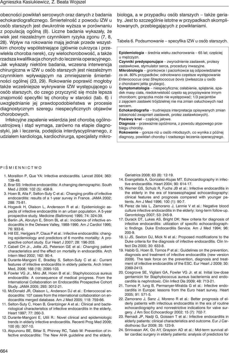 Wpływ na rokowanie mają jednak przede wszystkim choroby współistniejące (głównie cukrzyca i przewlekła choroba nerek), czy wielochorobowość, a także rzadsza kwalifikacja chorych do leczenia