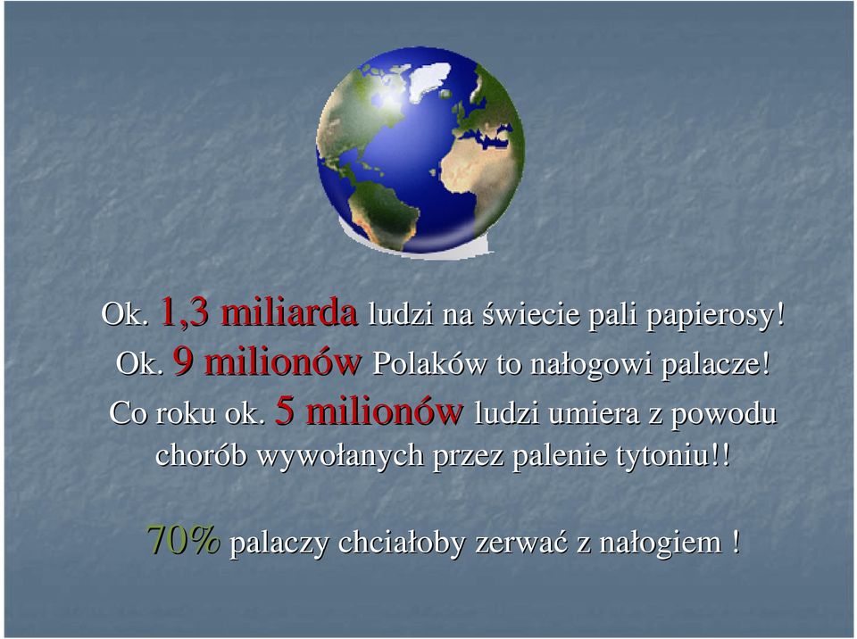 5 milionów ludzi umiera z powodu Co roku ok.