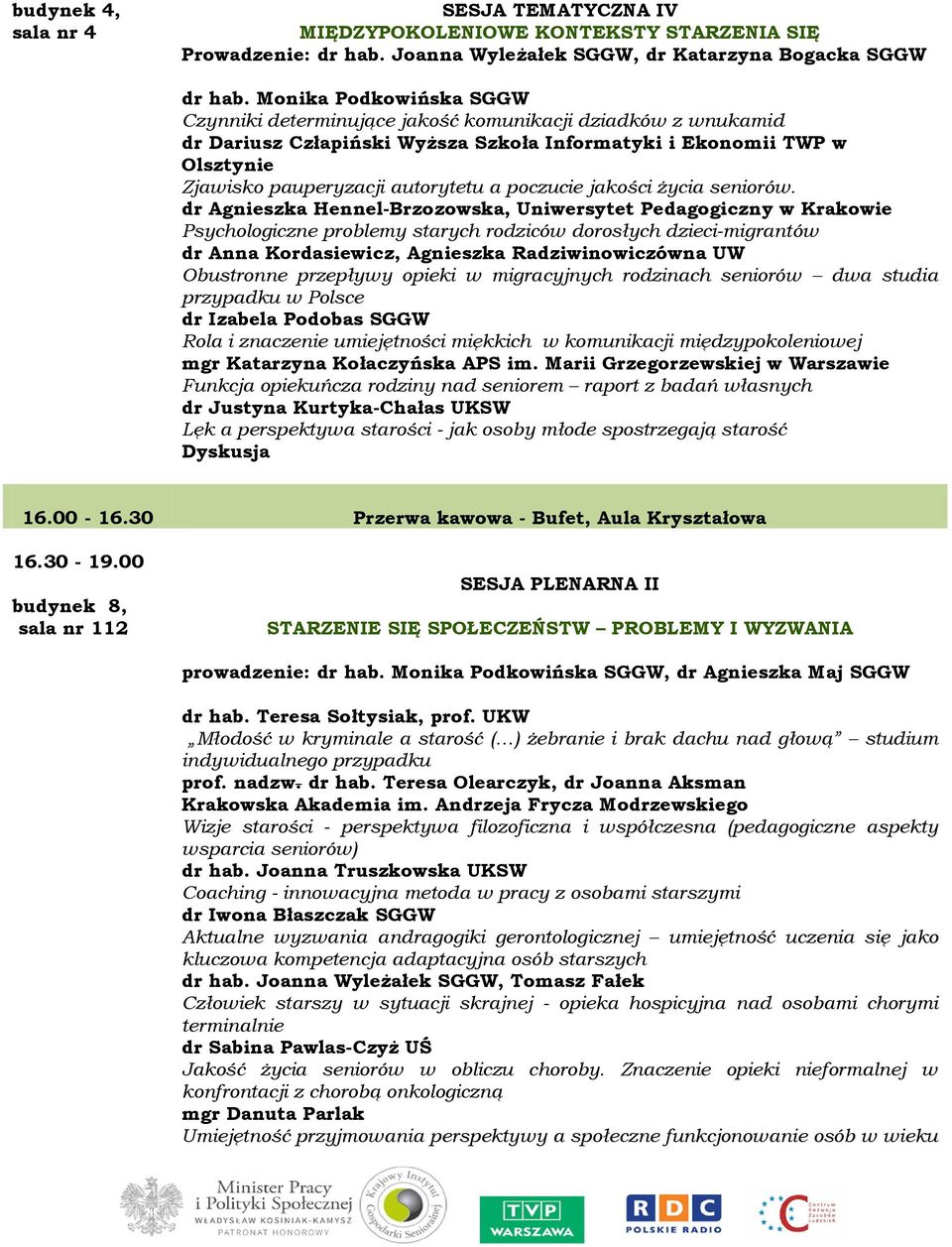 poczucie jakości życia seniorów.