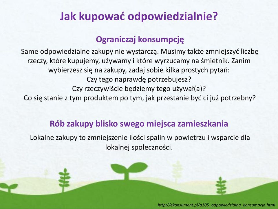 Zanim wybierzesz się na zakupy, zadaj sobie kilka prostych pytań: Czy tego naprawdę potrzebujesz? Czy rzeczywiście będziemy tego używał(a)?
