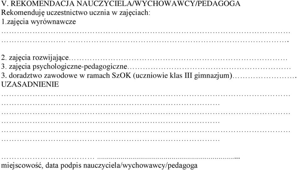 zajęcia psychologiczne-pedagogiczne 3.