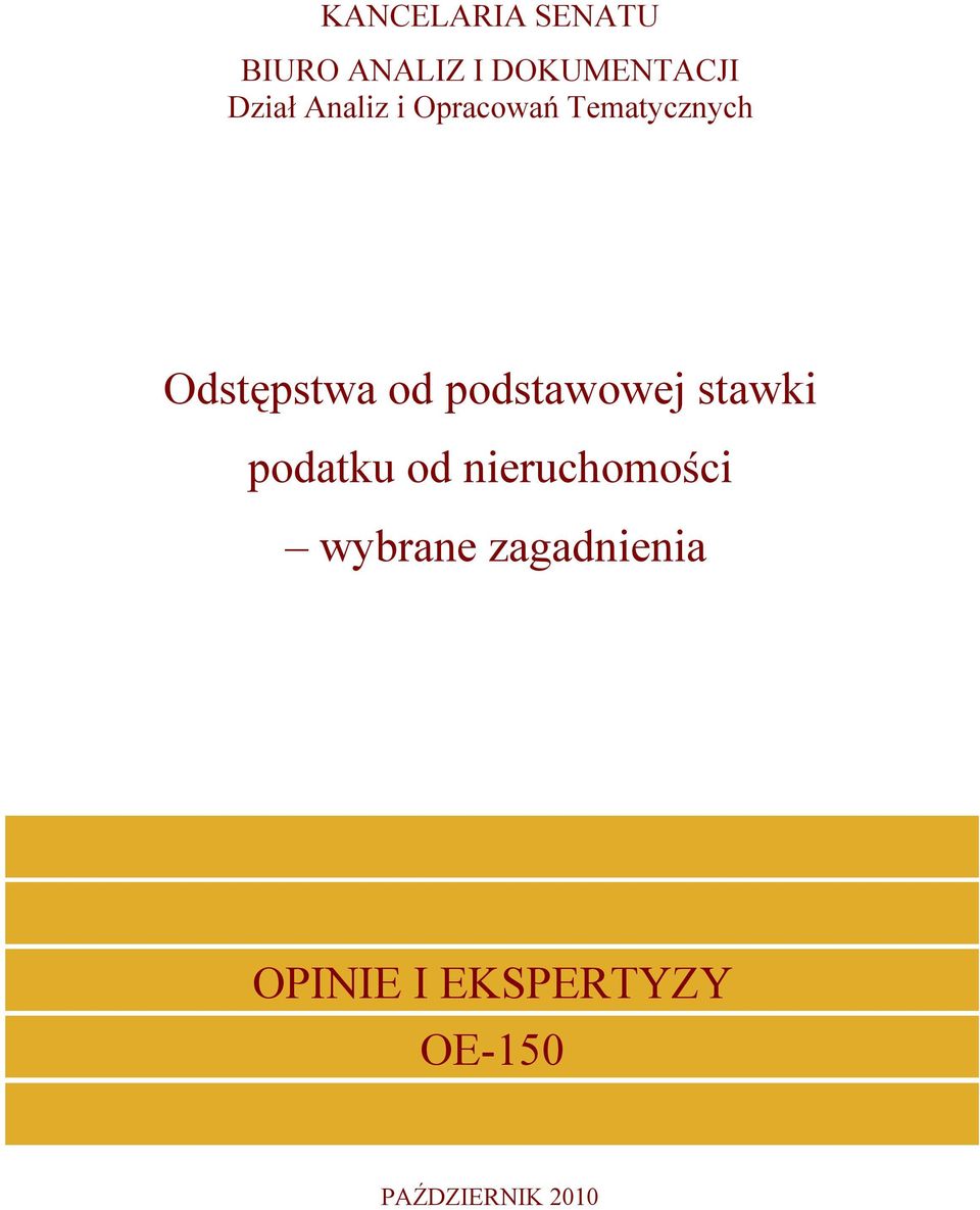 podstawowej stawki podatku od nieruchomości wybrane