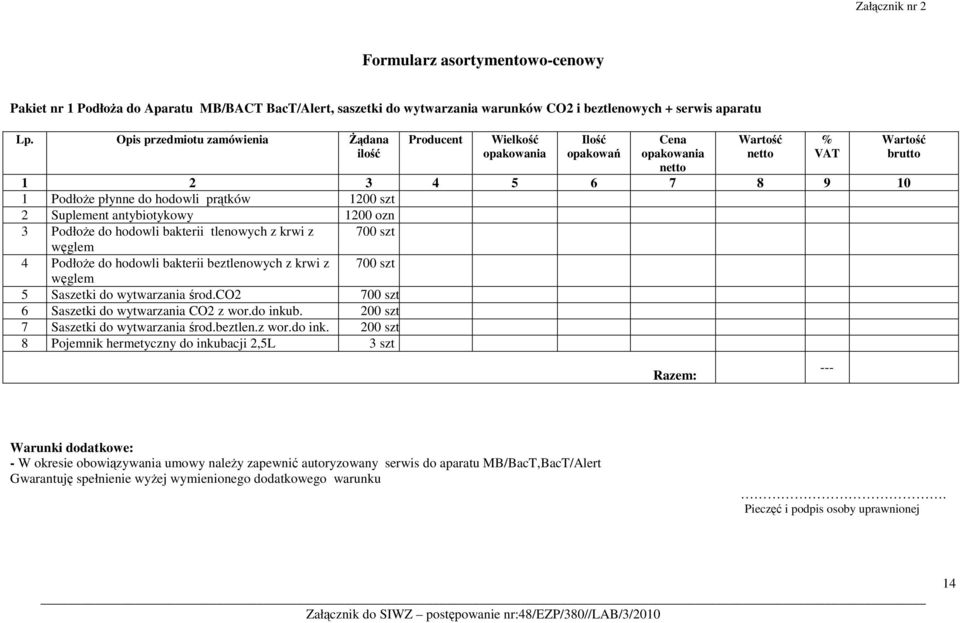 wytwarzania środ.co2 700 szt 6 Saszetki do wytwarzania CO2 z wor.do inku