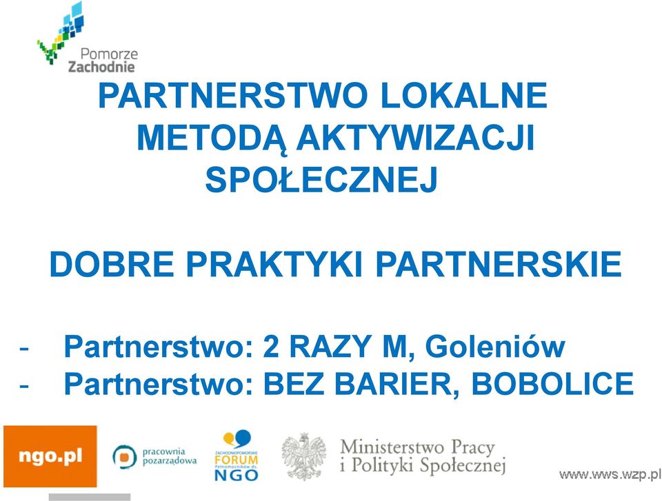 PRAKTYKI PARTNERSKIE - Partnerstwo: