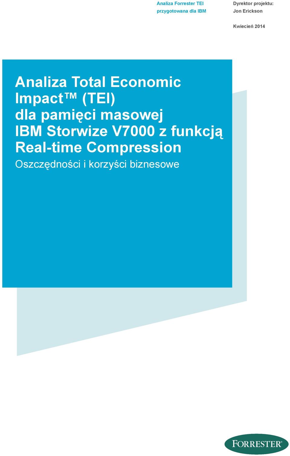 Economic Impact (TEI) dla pamięci masowej IBM Storwize