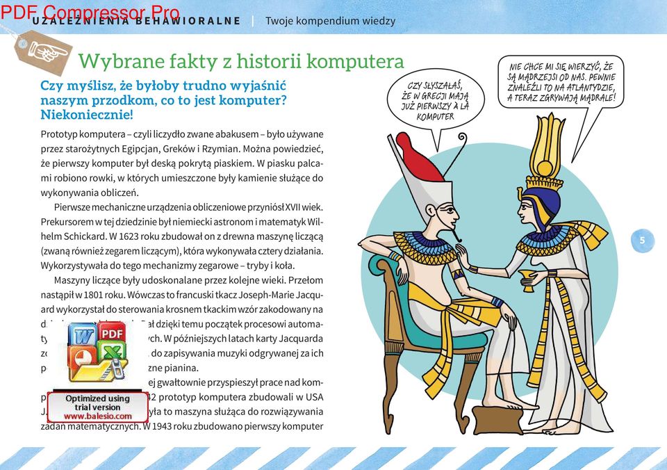 W piasku palcami robiono rowki, w których umieszczone były kamienie służące do wykonywania obliczeń. Pierwsze mechaniczne urządzenia obliczeniowe przyniósł XVII wiek.