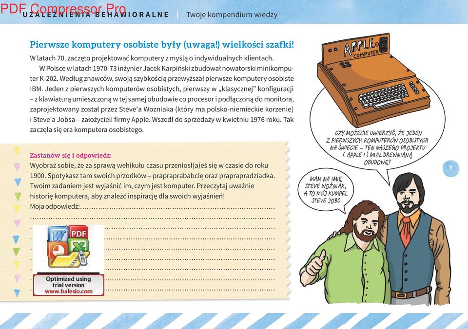 Jeden z pierwszych komputerów osobistych, pierwszy w klasycznej konfiguracji z klawiaturą umieszczoną w tej samej obudowie co procesor i podłączoną do monitora, zaprojektowany został przez Steve'a
