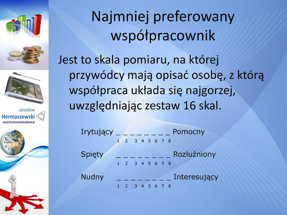 najgorzej, uwzględniając zestaw 16 skal.