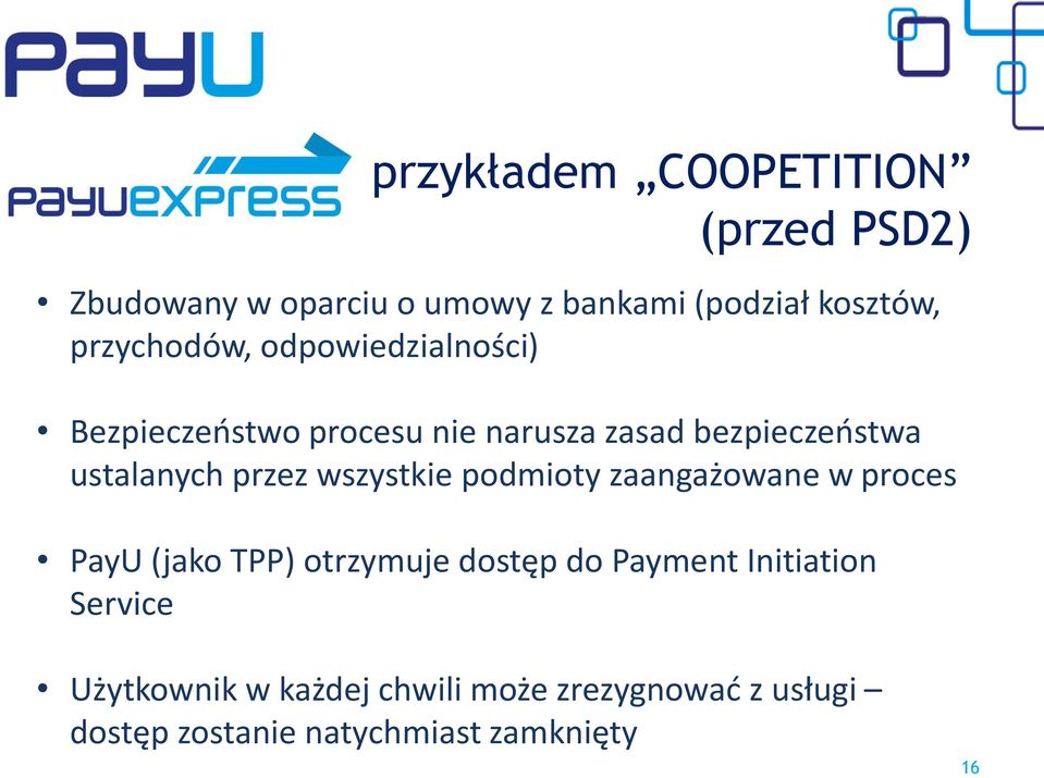 przez wszystkie podmioty zaangażowane w proces PayU (jako TPP) otrzymuje dostęp do Payment