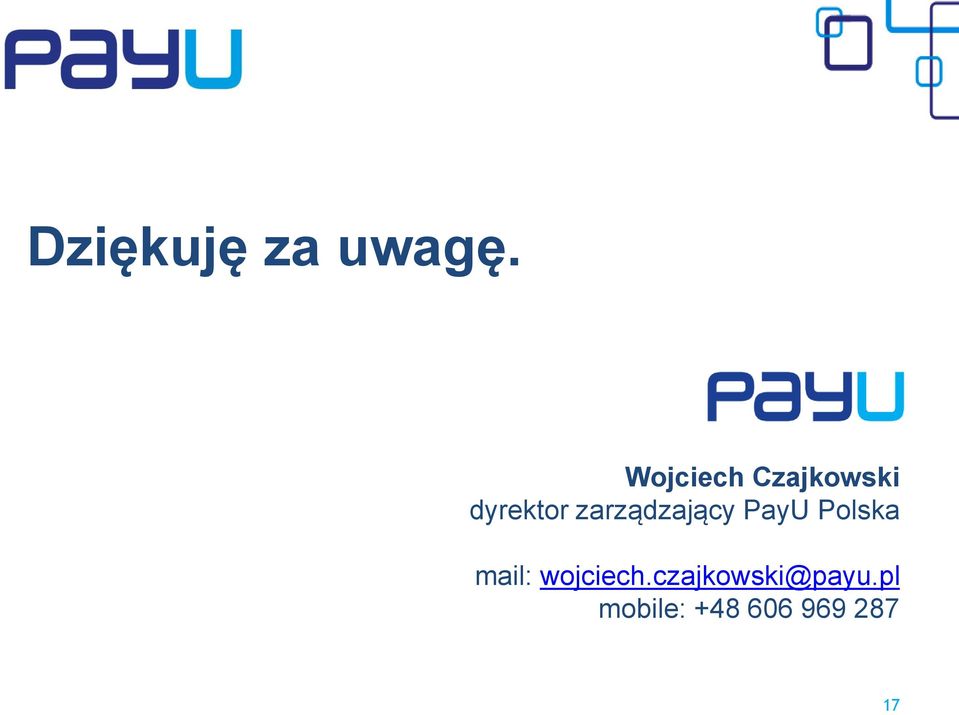 zarządzający PayU Polska mail: