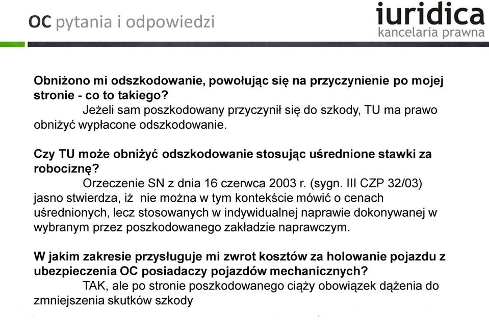 Orzeczenie SN z dnia 16 czerwca 2003 r. (sygn.