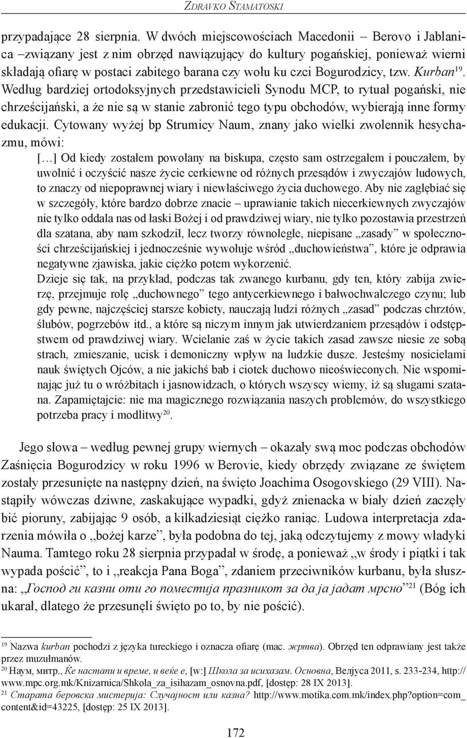 Bogurodzicy, tzw. Kurban 19.
