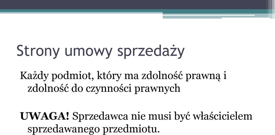 czynności prawnych UWAGA!