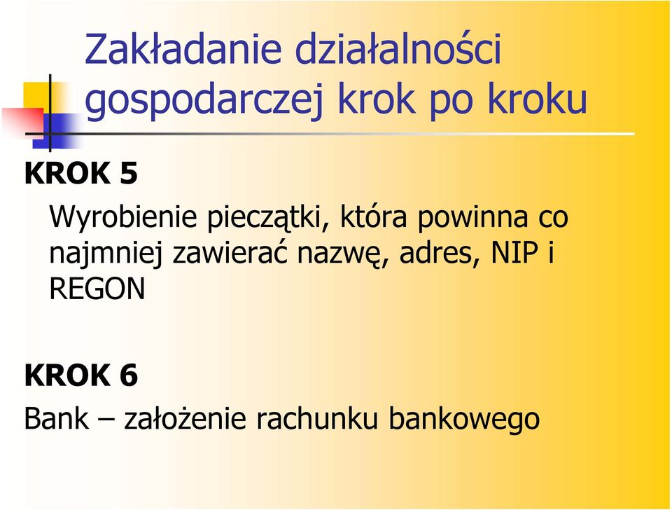 powinna co najmniej zawierać nazwę, adres,