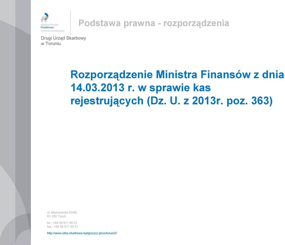 Finansów z dnia 14.03.2013 r.