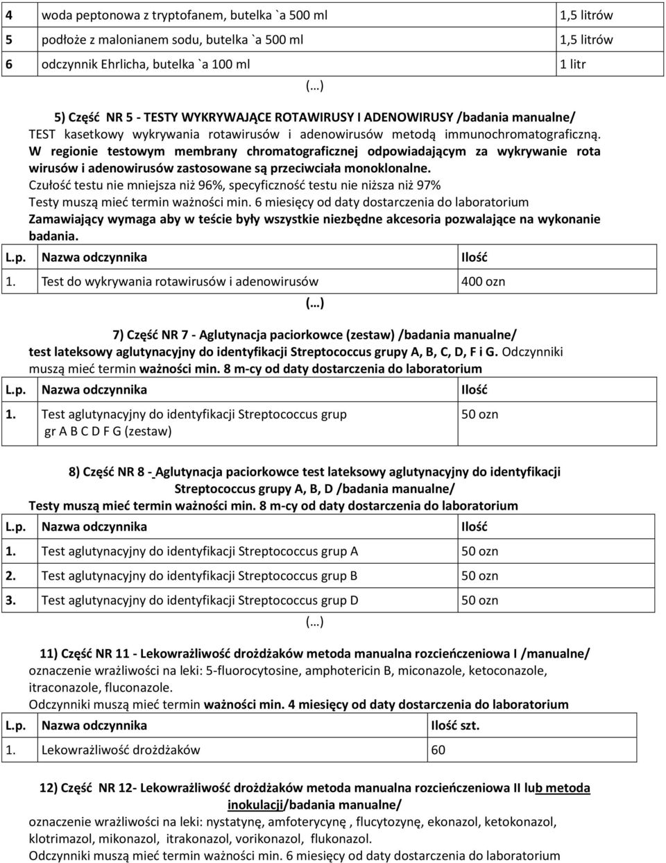 W regionie testowym membrany chromatograficznej odpowiadającym za wykrywanie rota wirusów i adenowirusów zastosowane są przeciwciała monoklonalne.