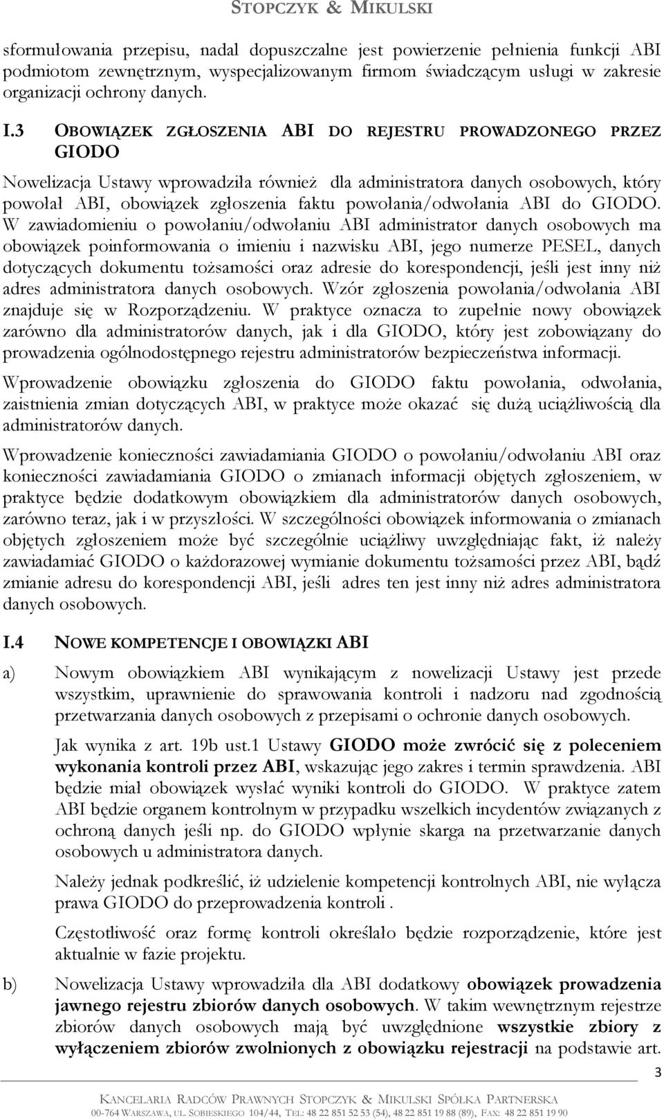 powołania/odwołania ABI do GIODO.