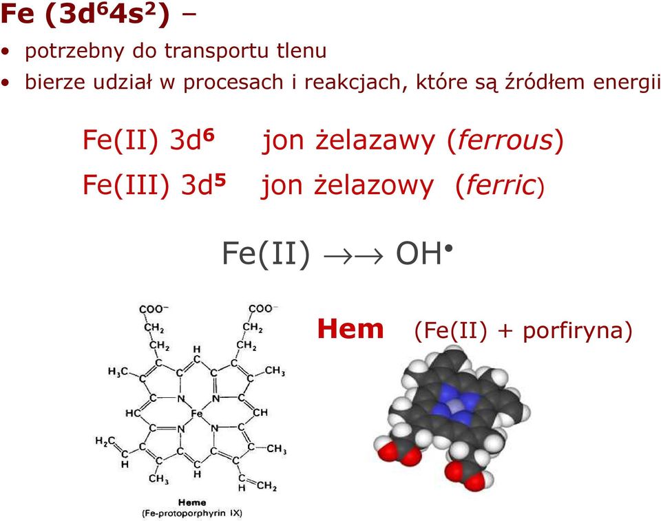 energii Fe(II) 3d 6 Fe(III) 3d 5 jon Ŝelazawy