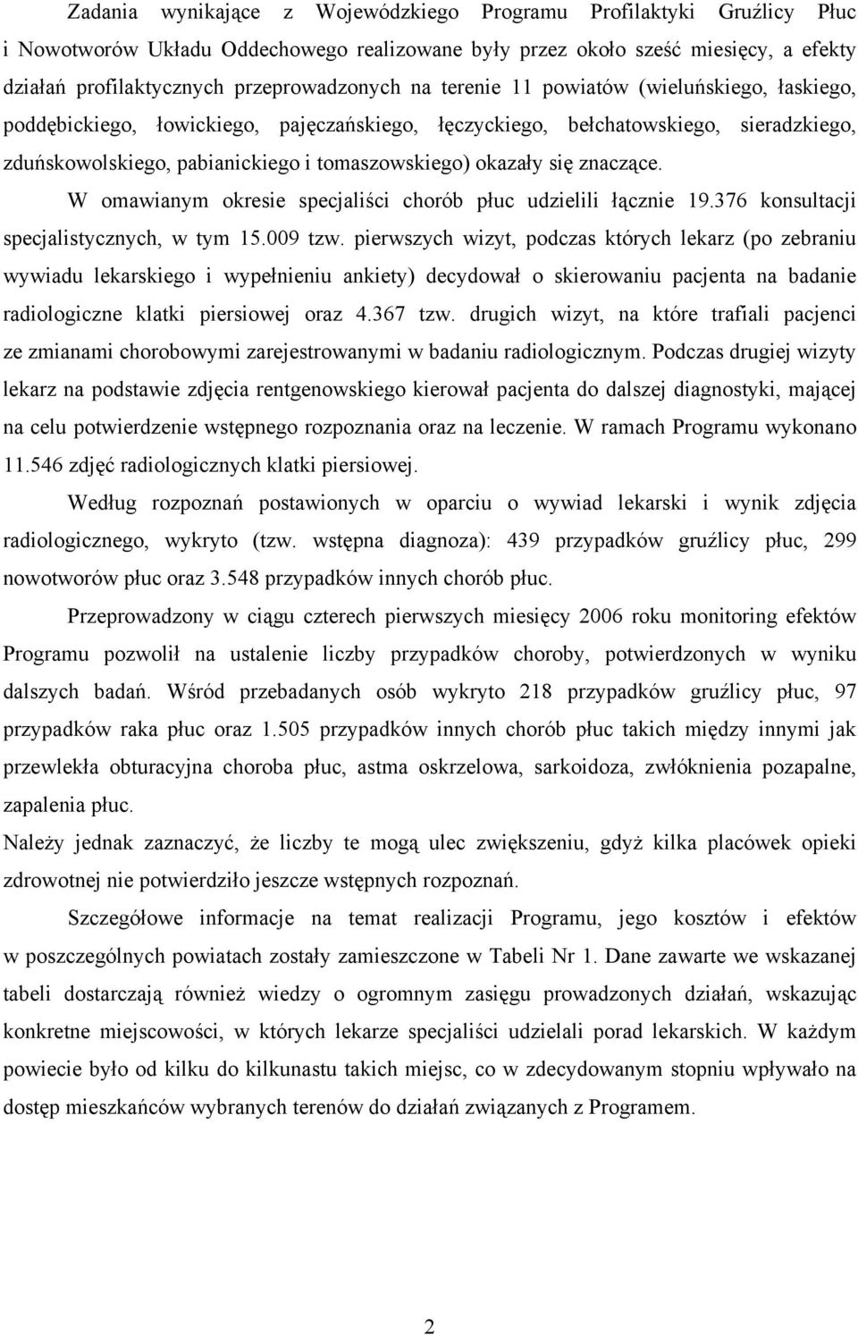 znaczące. W omawianym okresie specjaliści chorób udzielili łącznie 19.376 konsultacji specjalistycznych, w tym 15.009 tzw.