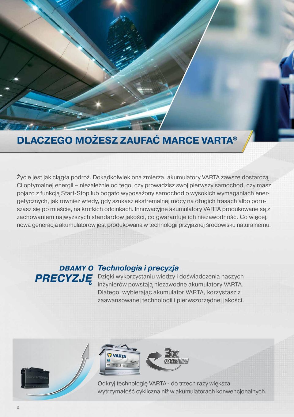 wyposażony samochod o wysokich wymaganiach energetycznych, jak rownież wtedy, gdy szukasz ekstremalnej mocy na długich trasach albo poruszasz się po mieście, na krotkich odcinkach.