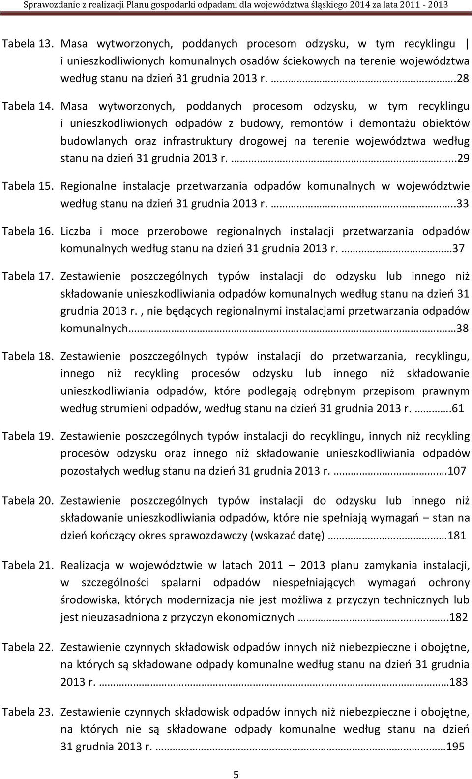 Masa wytworzonych, poddanych procesom odzysku, w tym recyklingu i unieszkodliwionych odpadów z budowy, remontów i demontażu obiektów budowlanych oraz infrastruktury drogowej na terenie województwa