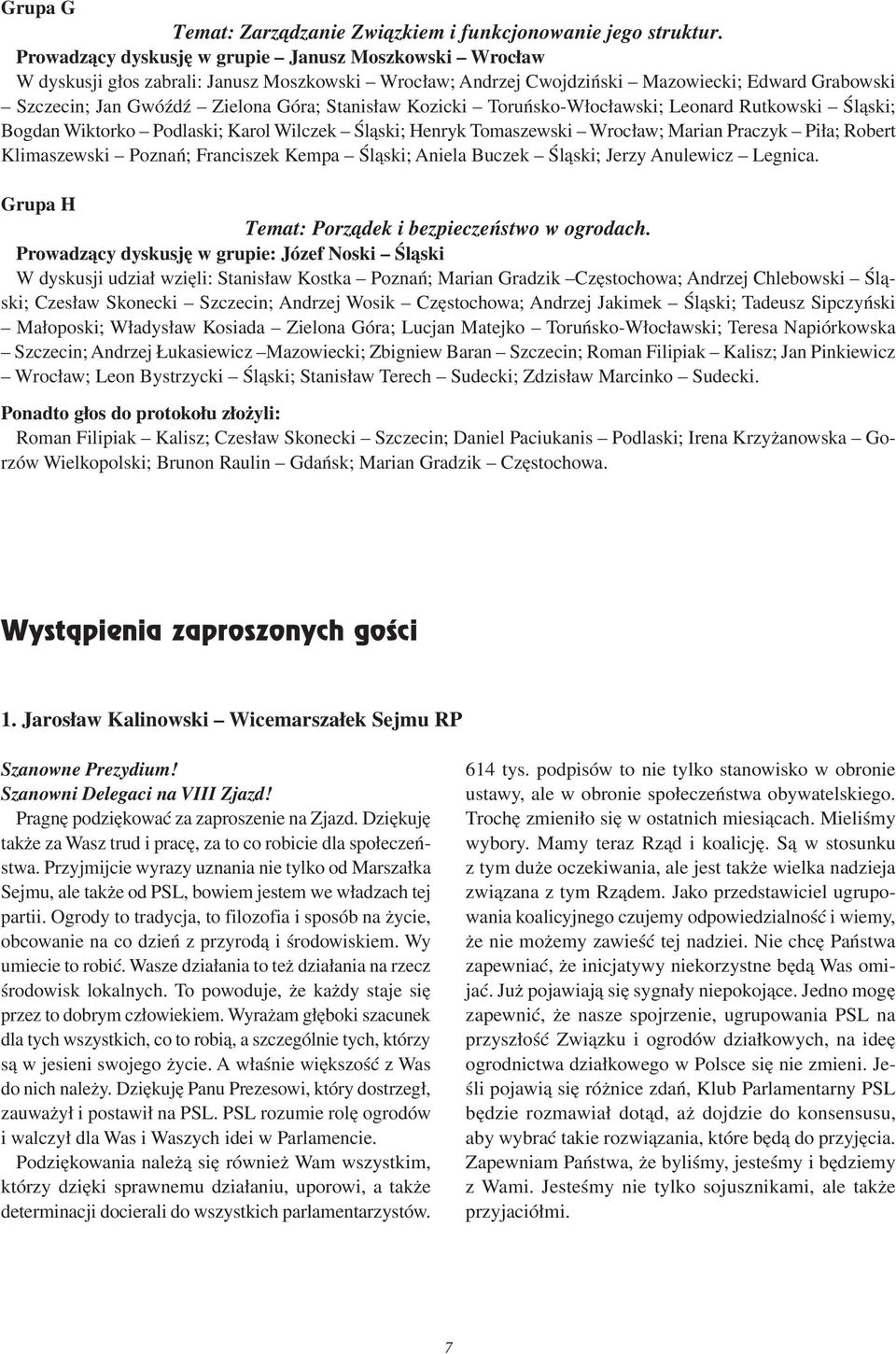 Stanisław Kozicki Toruńsko Włocławski; Leonard Rutkowski Śląski; Bogdan Wiktorko Podlaski; Karol Wilczek Śląski; Henryk Tomaszewski Wrocław; Marian Praczyk Piła; Robert Klimaszewski Poznań;