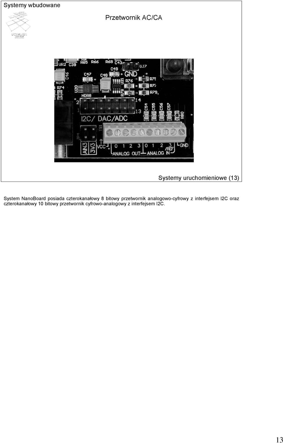 analogowo-cyfrowy z interfejsem I2C oraz czterokanałowy