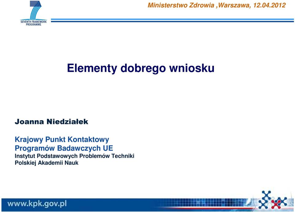 Krajowy Punkt Kontaktowy Programów Badawczych UE