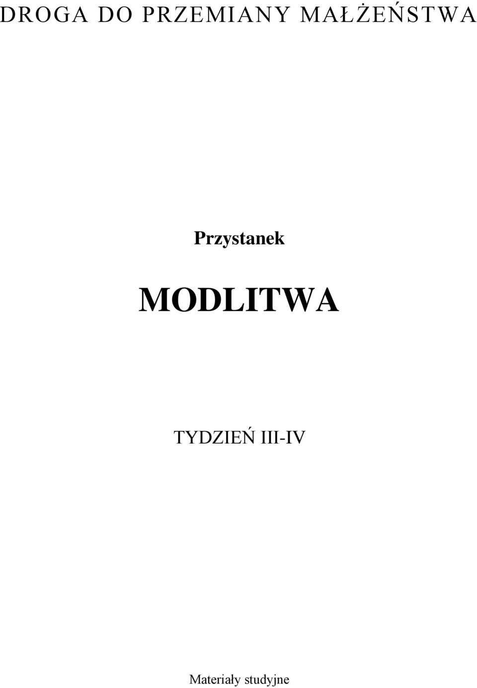 Przystanek MODLITWA