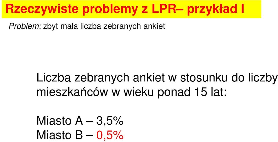 zebranych ankiet w stosunku do liczby
