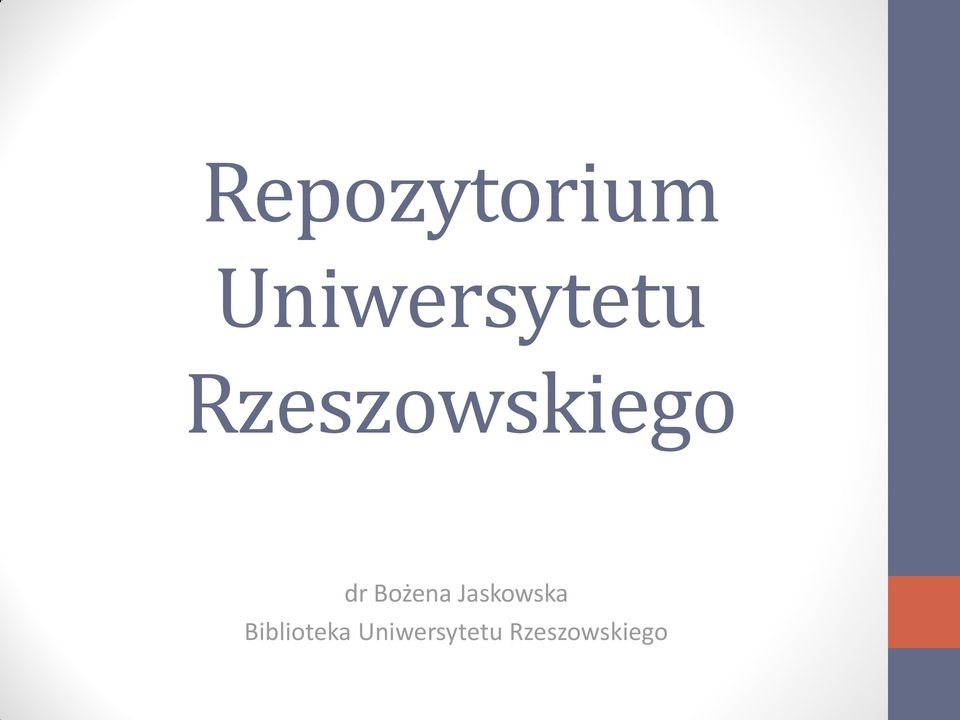 Rzeszowskiego dr Bożena