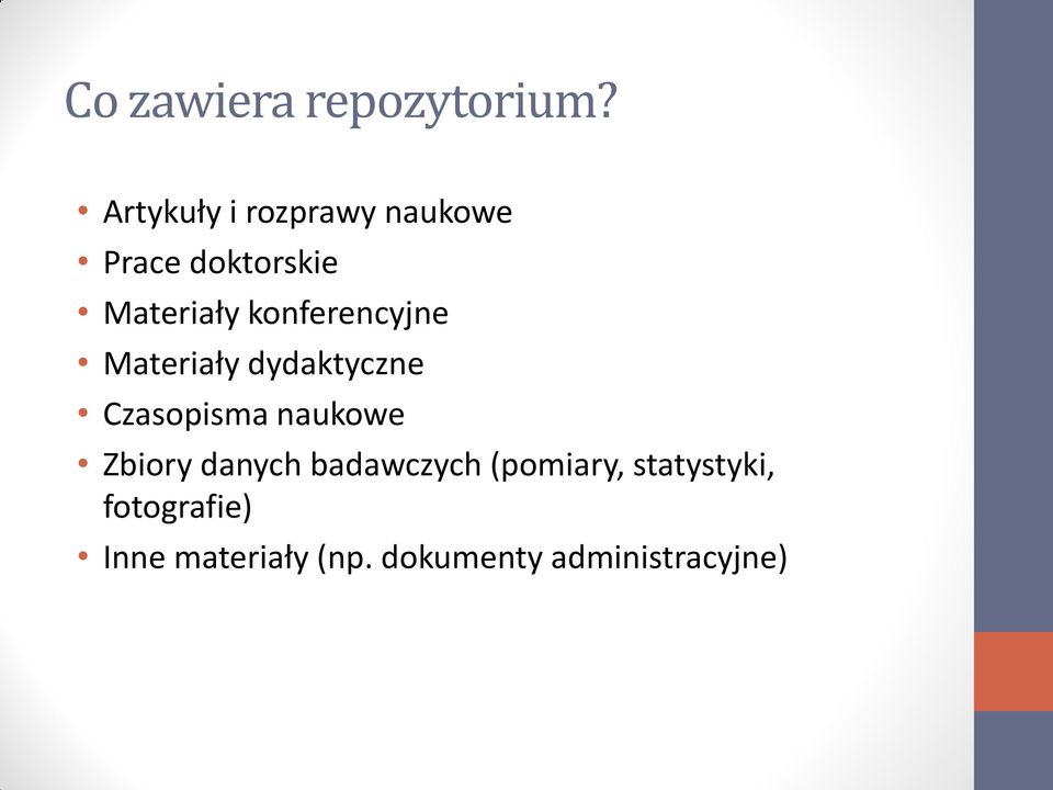 konferencyjne Materiały dydaktyczne Czasopisma naukowe