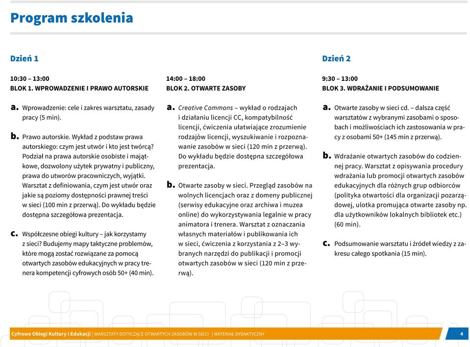 Podział na prawa autorskie osobiste i majątkowe, dozwolony użytek prywatny i publiczny, prawa do utworów pracowniczych, wyjątki.