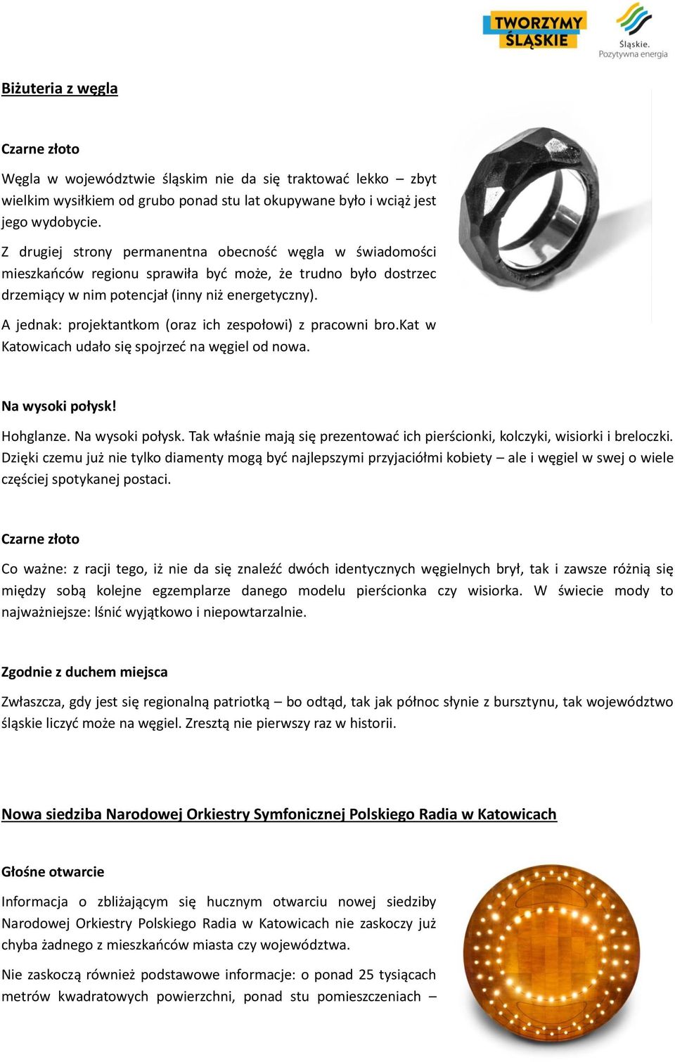 A jednak: projektantkom (oraz ich zespołowi) z pracowni bro.kat w Katowicach udało się spojrzeć na węgiel od nowa. Na wysoki połysk!