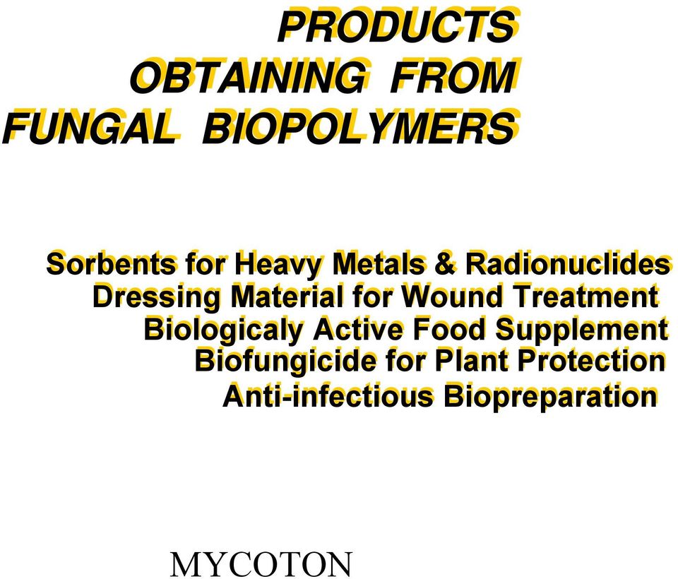 Treatment Biologicaly Active Food Supplement Biofungicide