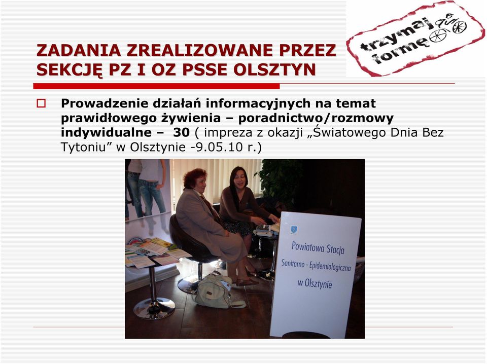 żywienia poradnictwo/rozmowy indywidualne 30 ( impreza z