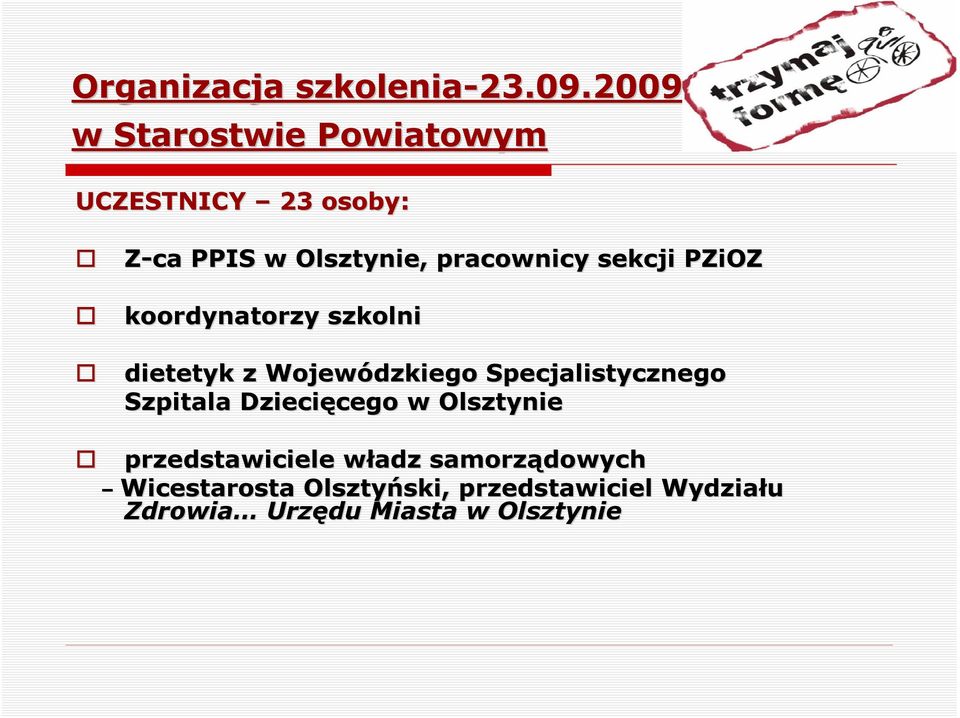 PZiOZ koordynatorzy szkolni dietetyk z Wojewódzkiego Specjalistycznego Szpitala