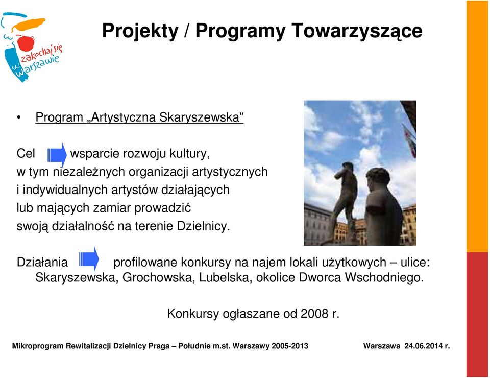 prowadzić swoją działalność na terenie Dzielnicy.