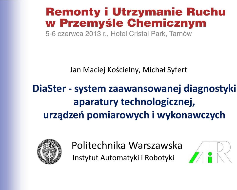 aparatury technologicznej, urządzeń