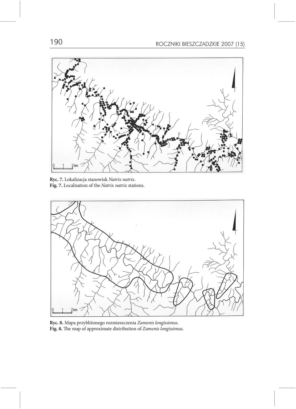 Localisation of the Natrix natrix stations. Ryc. 8.