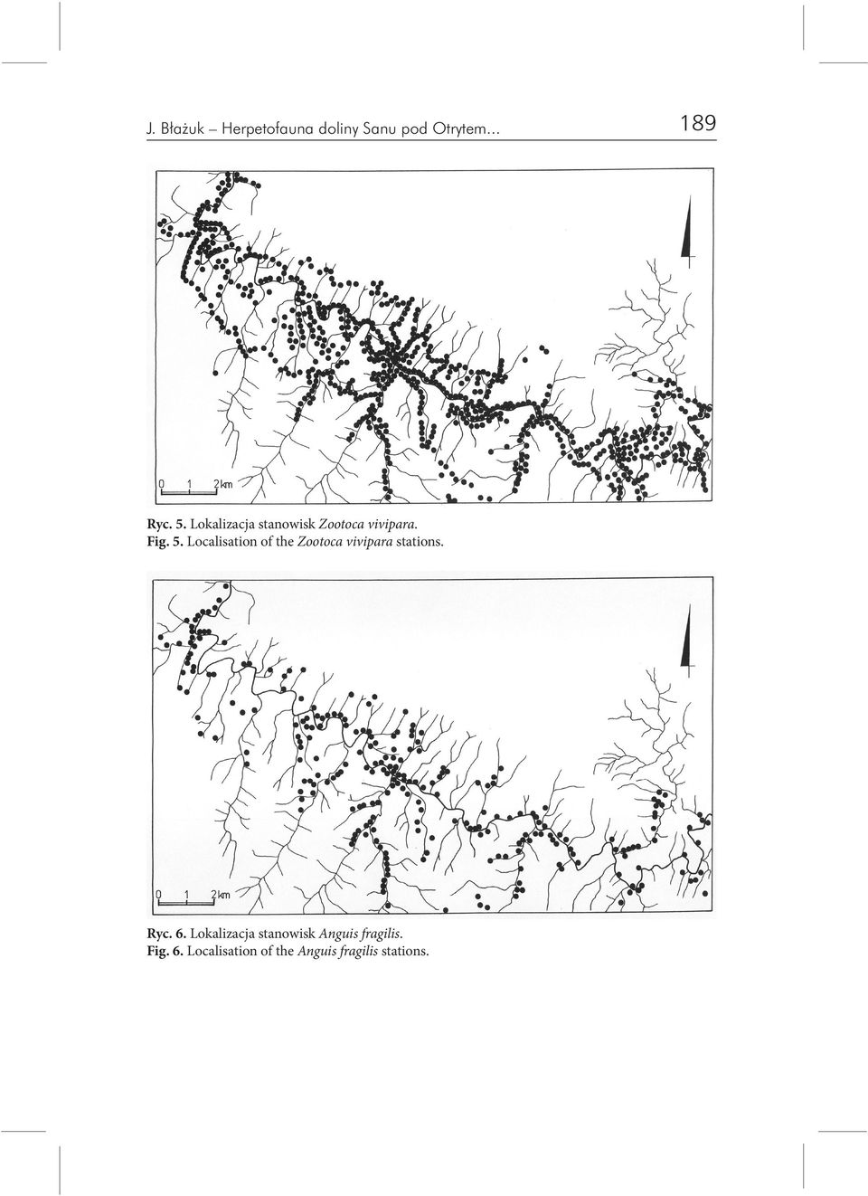 Localisation of the Zootoca vivipara stations. Ryc. 6.