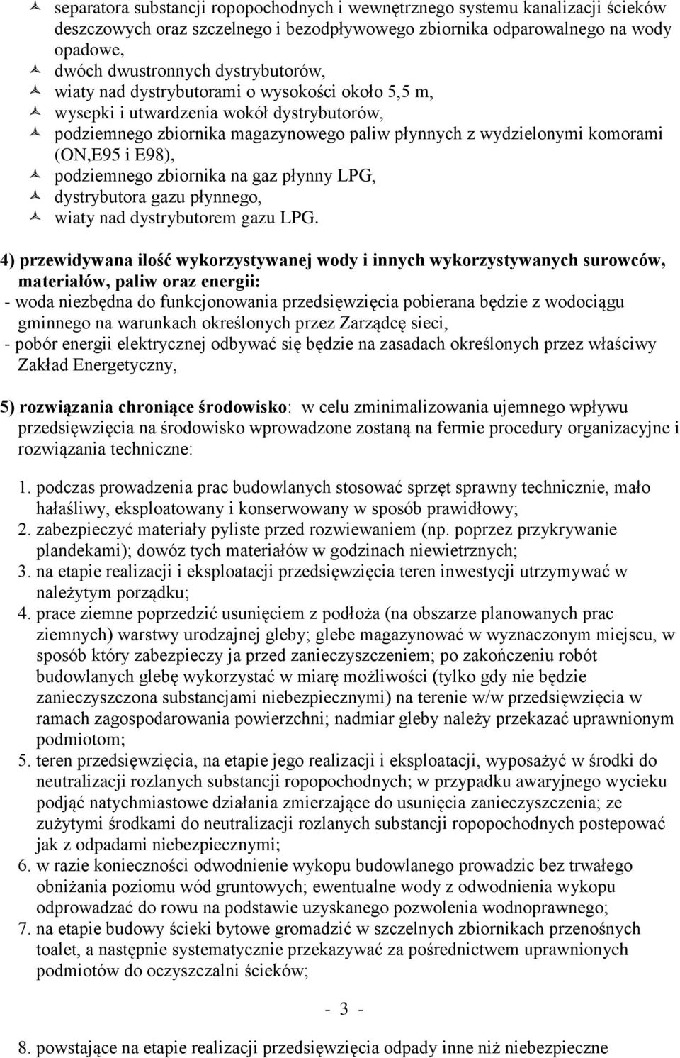 zbiornika na gaz płynny LPG, dystrybutora gazu płynnego, wiaty nad dystrybutorem gazu LPG.