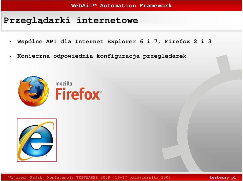 Explorer 6 i 7, Firefox 2 i 3