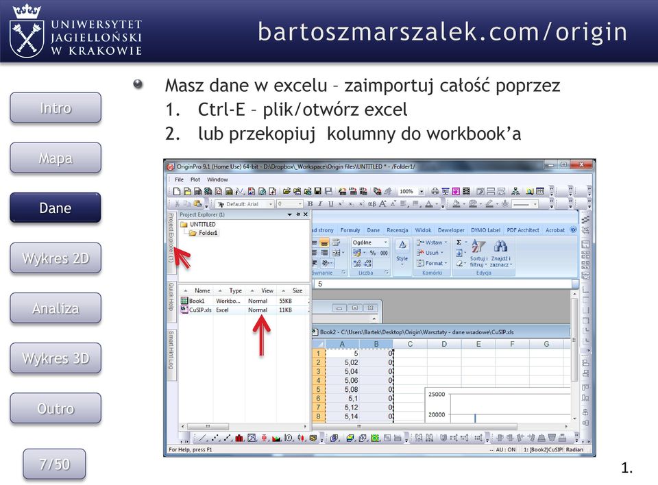 Ctrl-E plik/otwórz excel 2.