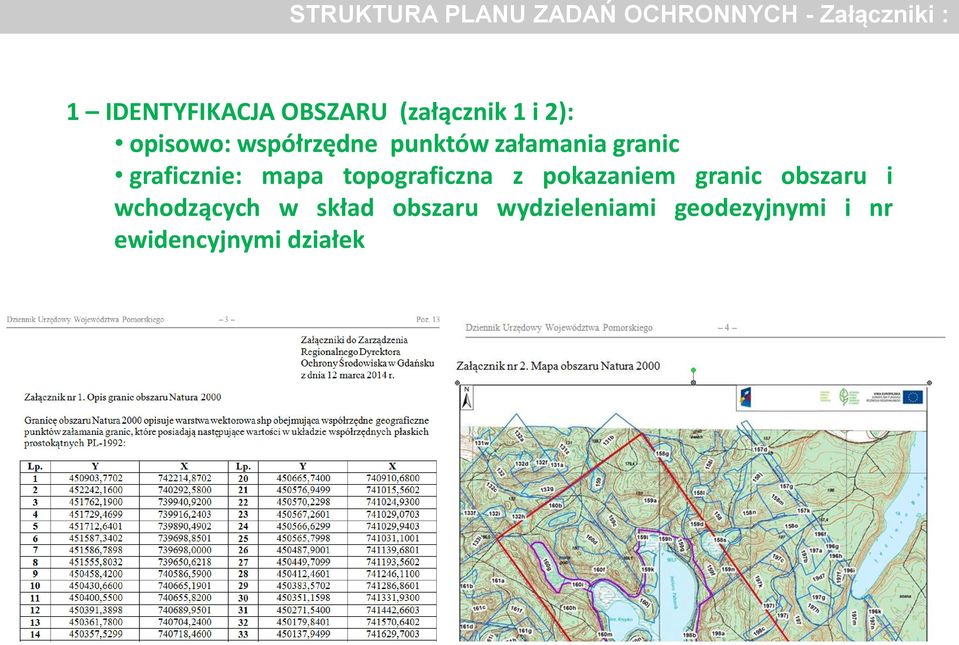 granic graficznie: mapa topograficzna z pokazaniem granic obszaru i