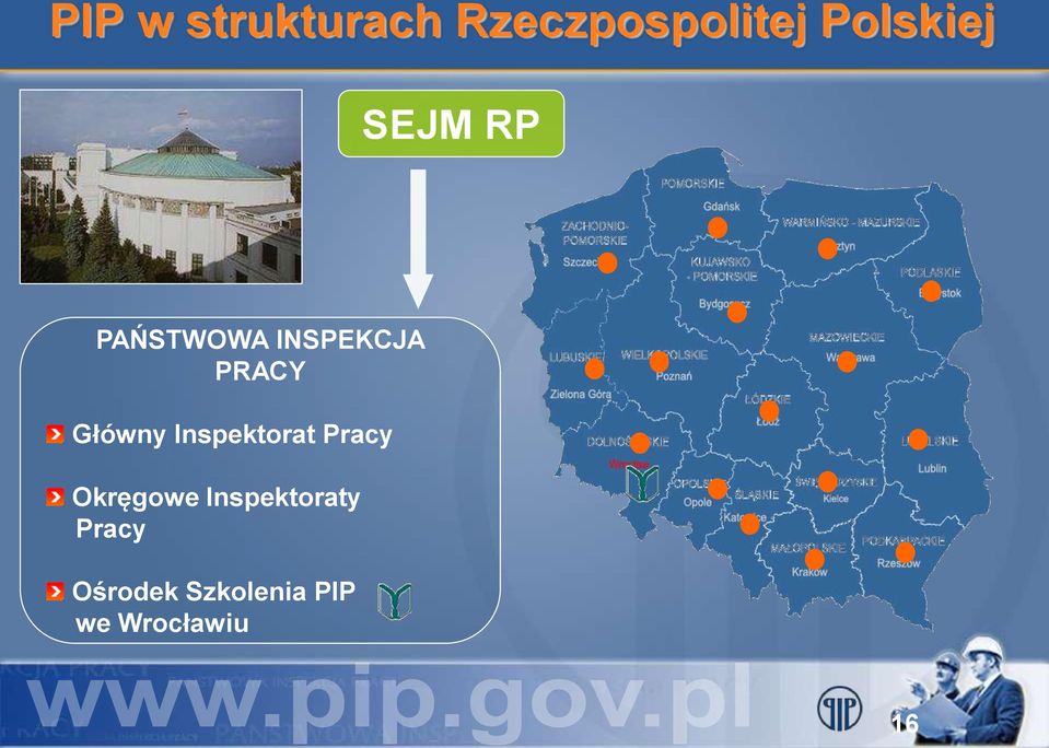 PRACY Główny Inspektorat Pracy Okręgowe