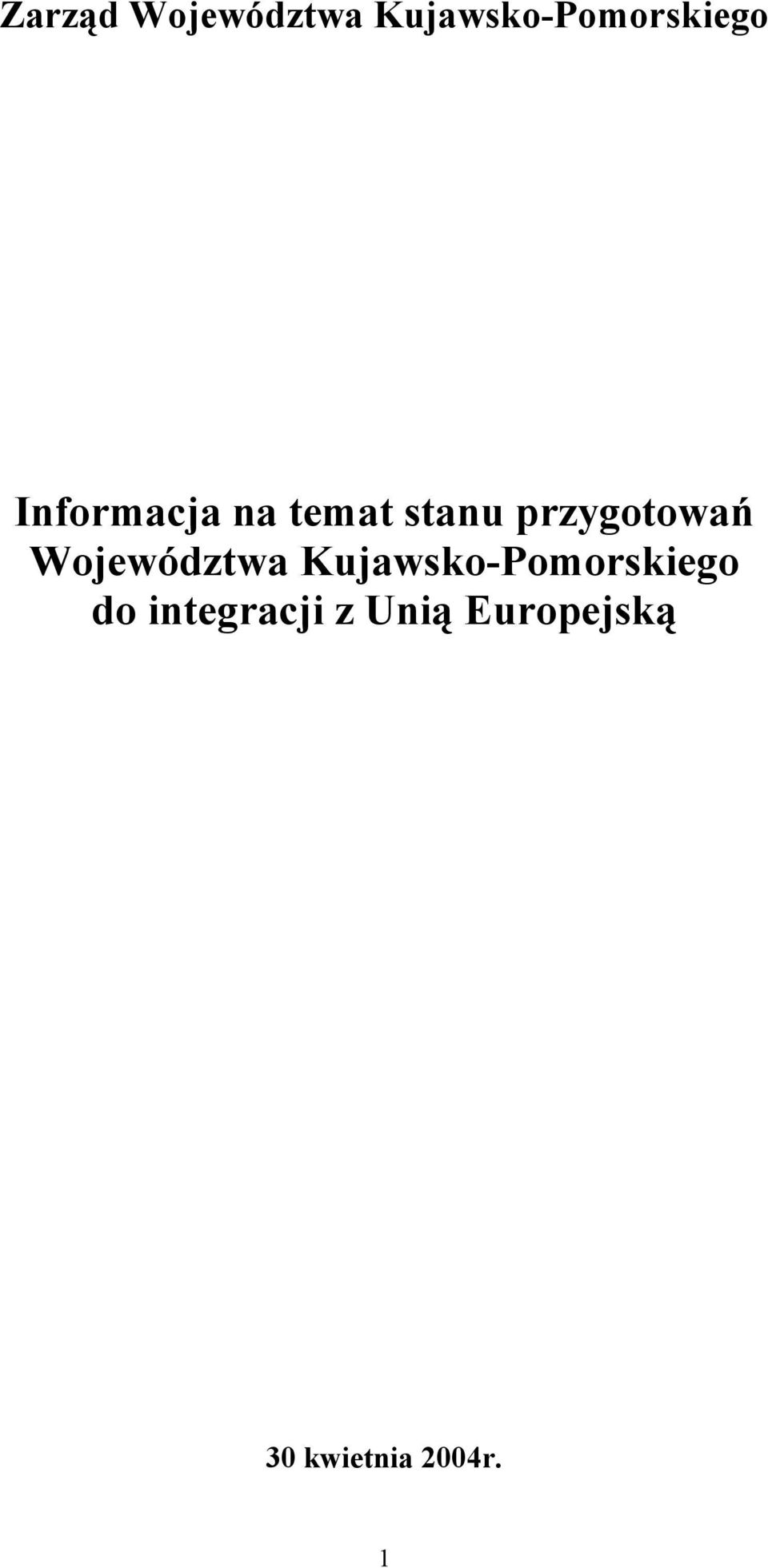 Województwa Kujawsko-Pomorskiego do