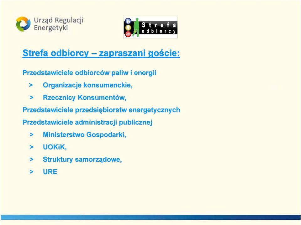 Przedstawiciele przedsiębiorstw energetycznych Przedstawiciele