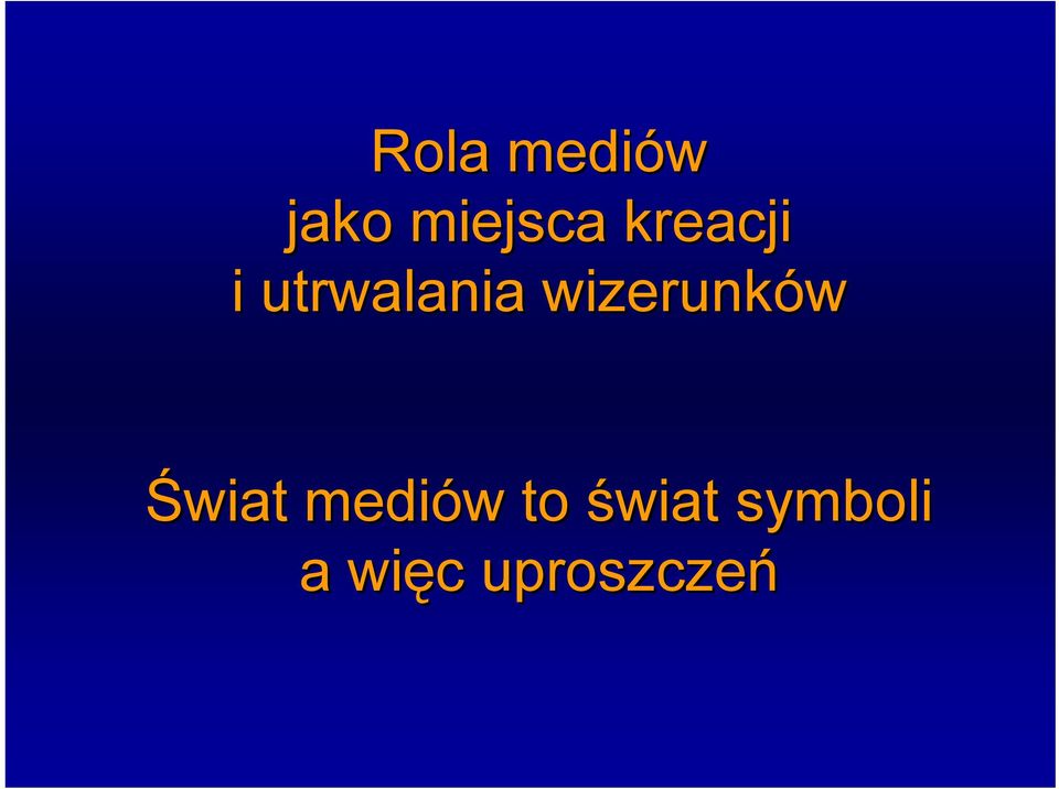 wizerunków Świat mediów w